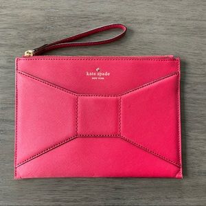 KATE SPADE RED WRISTLET CLUTCH PURSE